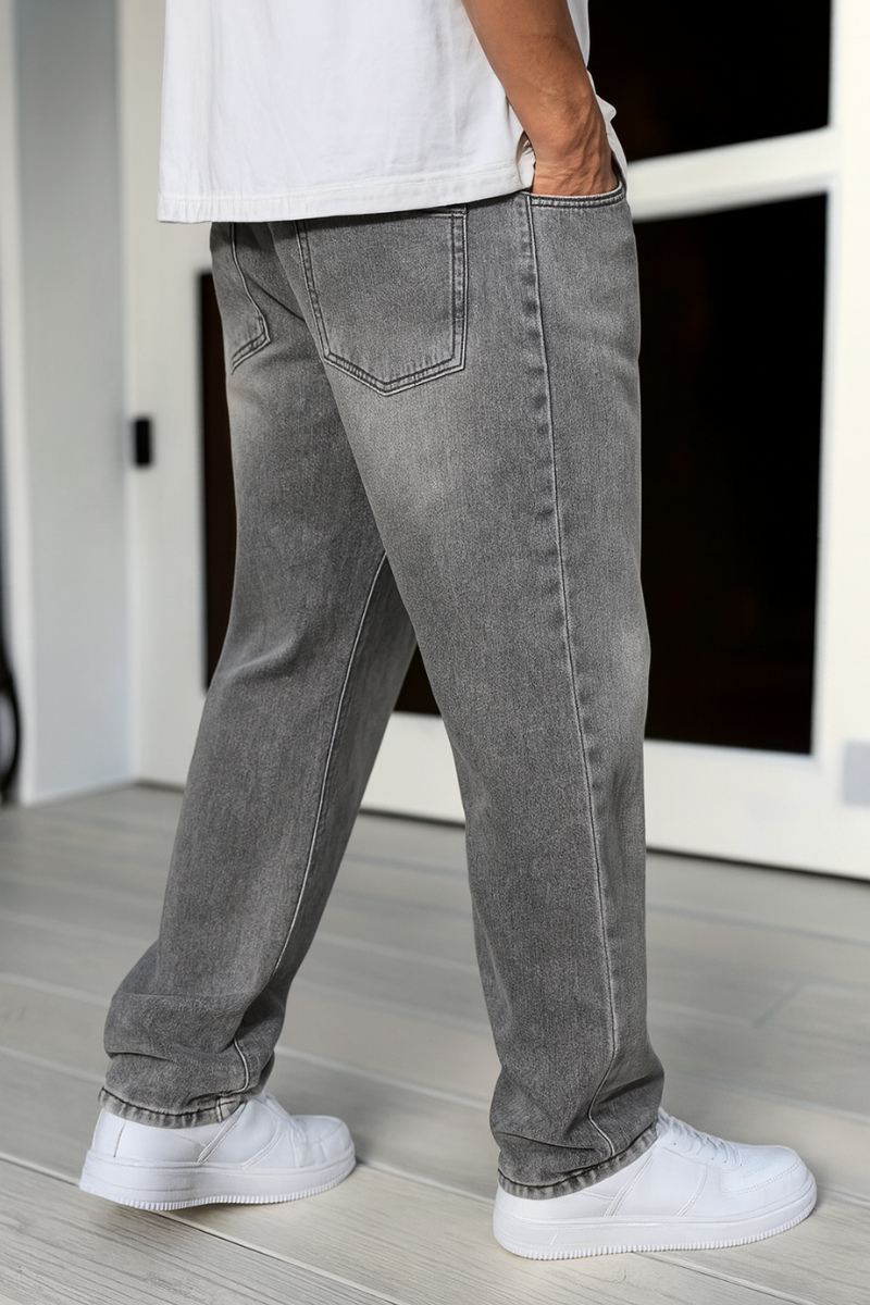 Jeans Denim Classique & Coupe Droite Homme
