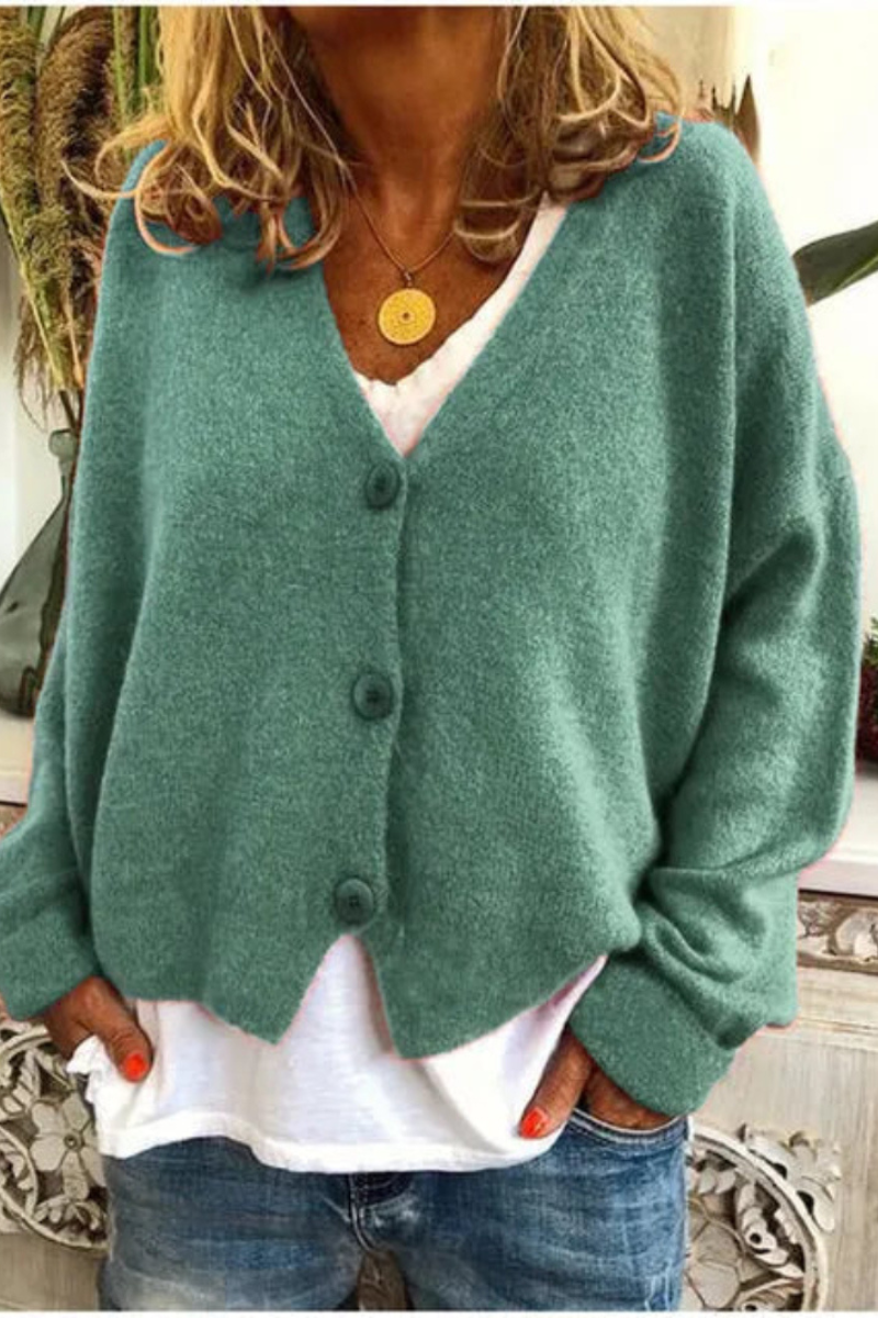 Gilet Femme Coton Élégant à Boutons