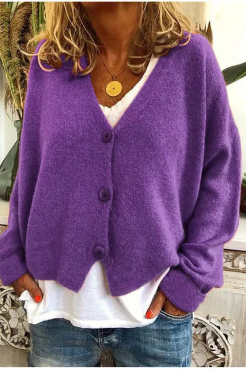 Gilet Femme Coton Élégant à Boutons