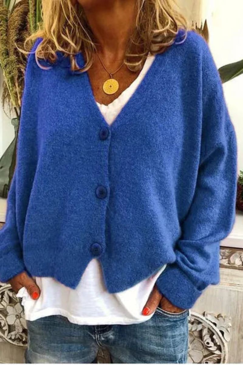 Gilet Femme Coton Élégant à Boutons