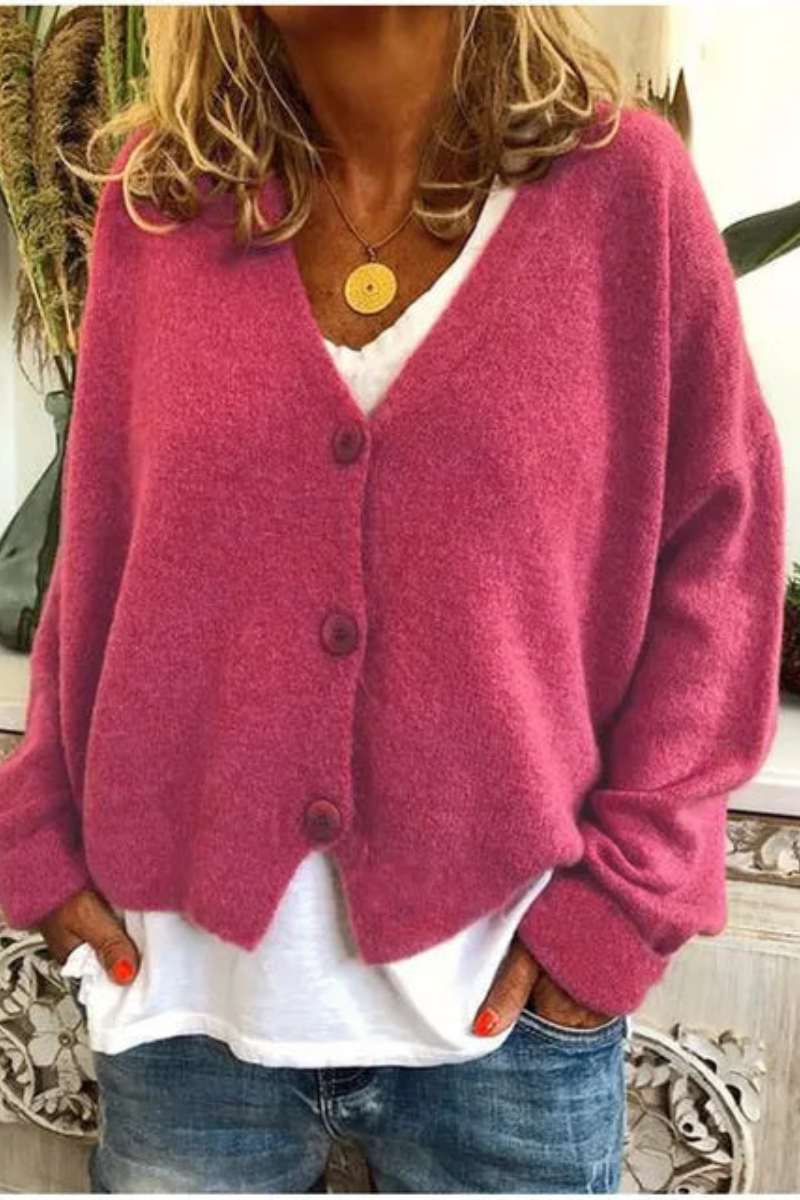 Gilet Femme Coton Élégant à Boutons