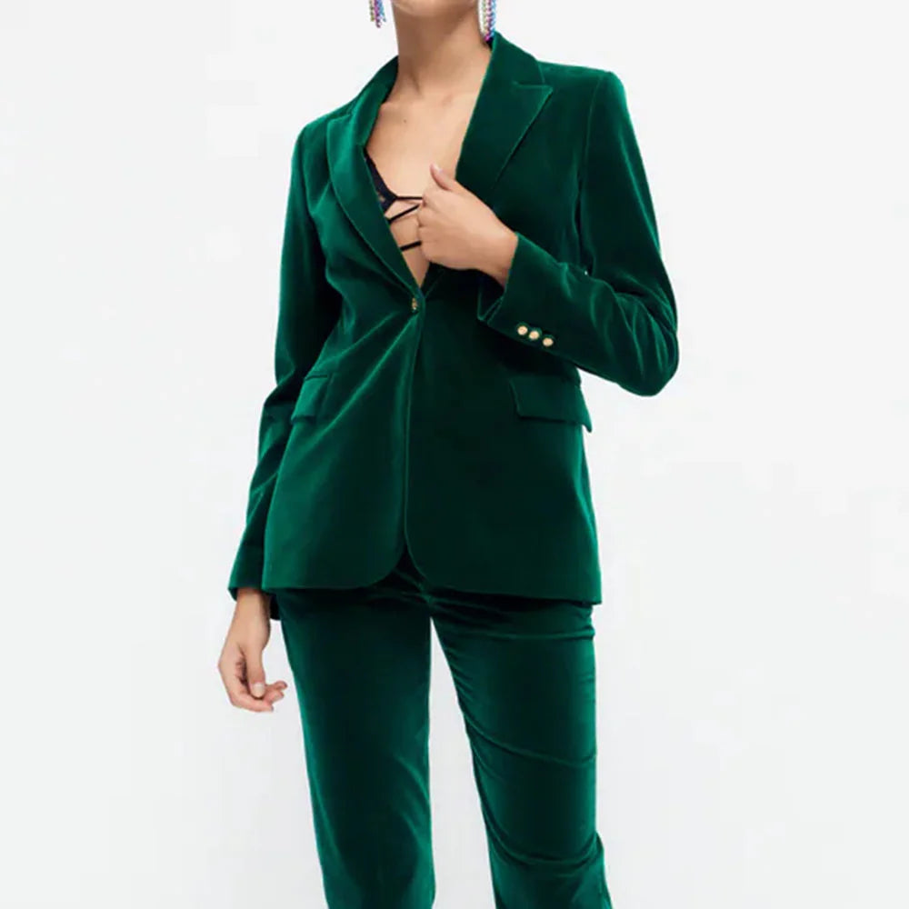 Ensemble Tailleur en Velours Femme