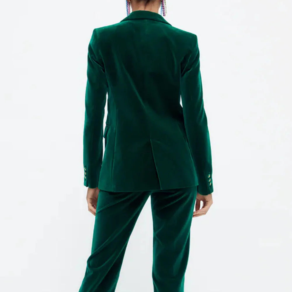 Ensemble Tailleur en Velours Femme