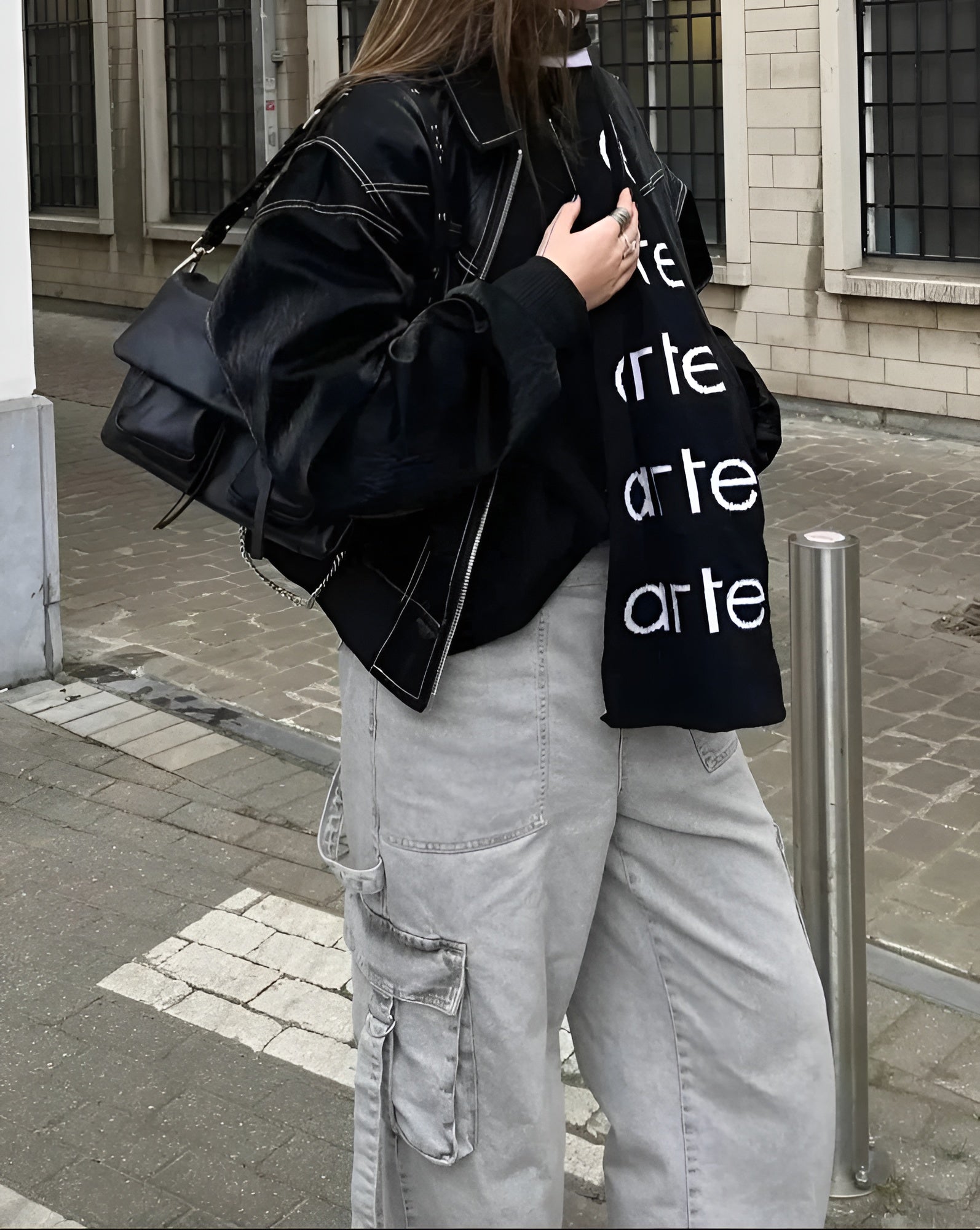 Blouson aviateur en cuir Pour Femme