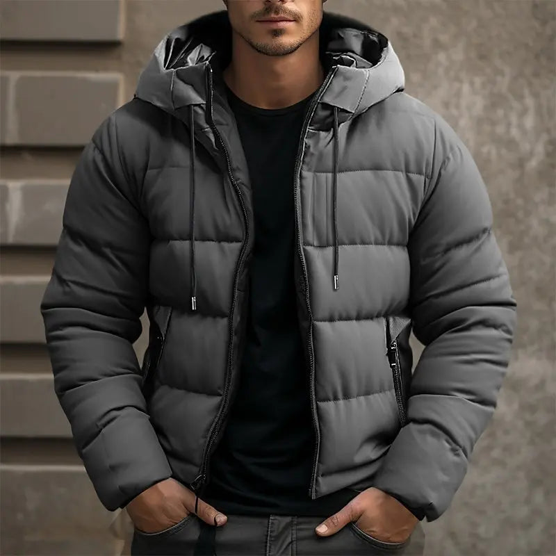 Doudoune à Capuche Coupe Slim Homme