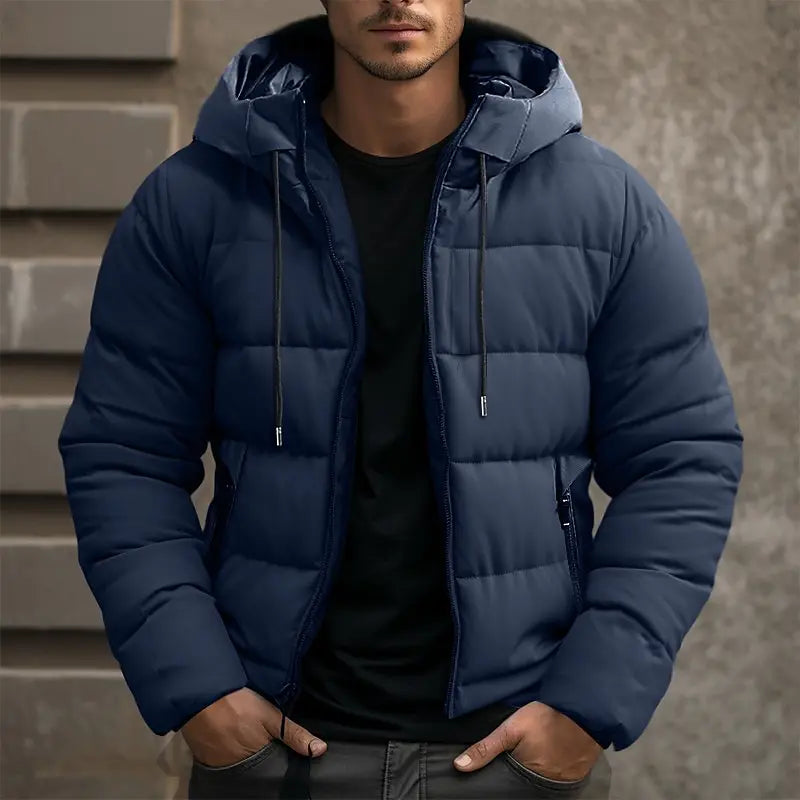 Doudoune à Capuche Coupe Slim Homme