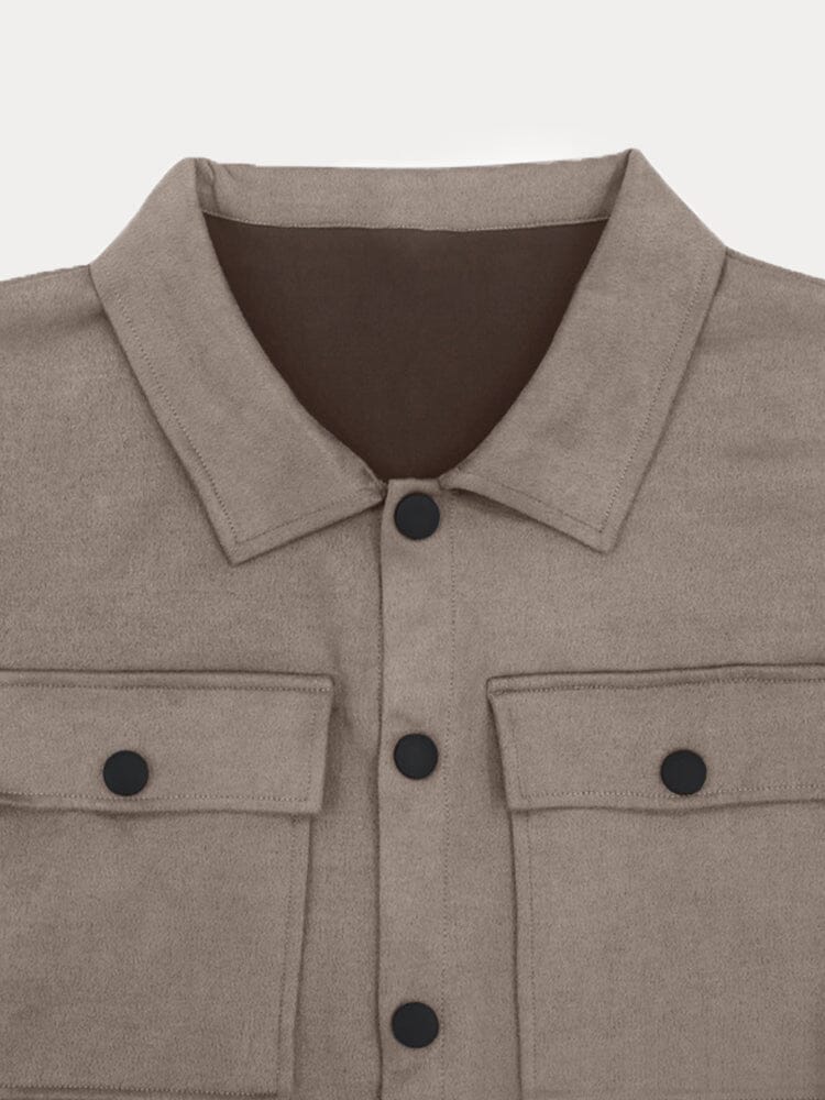 Ensemble Deux Pièces Chemise et Pantalon Décontracté Coupe Slim Homme