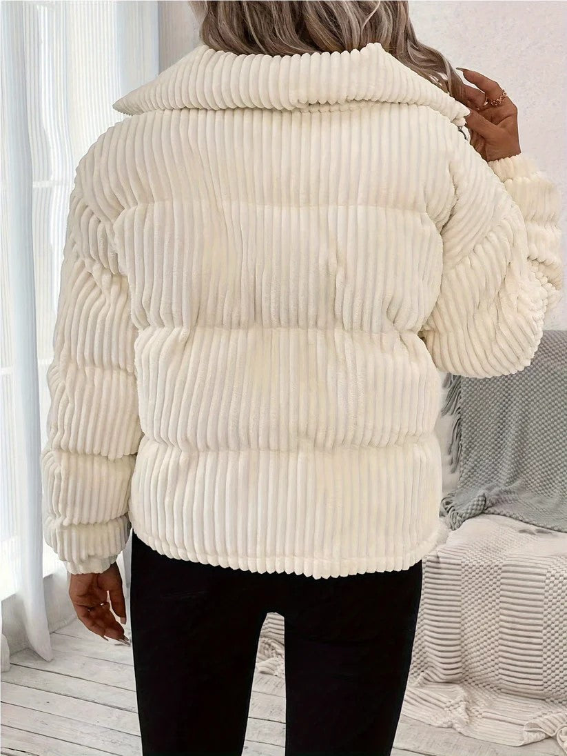 Veste à fermeture éclair et panneaux verticaux Femme