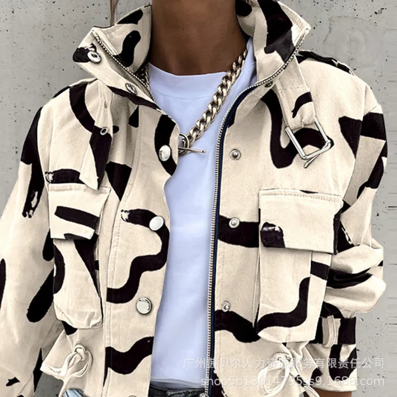 Veste Courte Style Utilitaire Femme