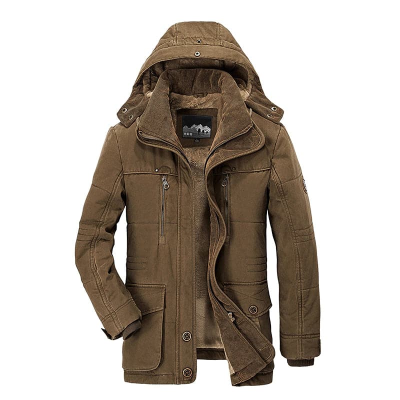 Insulated parka with utility pockets regular fit for men
