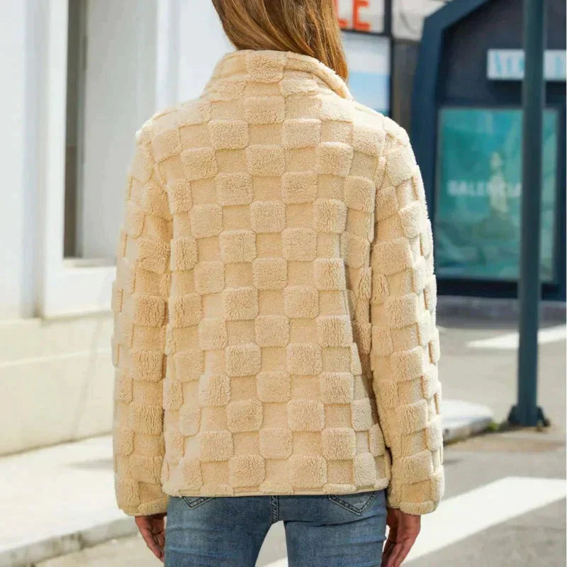 Veste Zippée en Polaire Texturée pour Femme