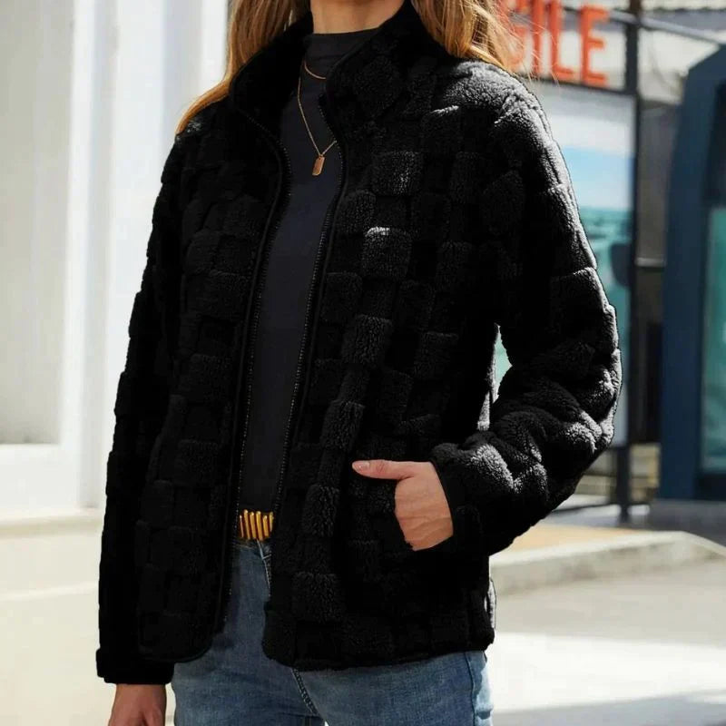 Veste Zippée en Polaire Texturée pour Femme