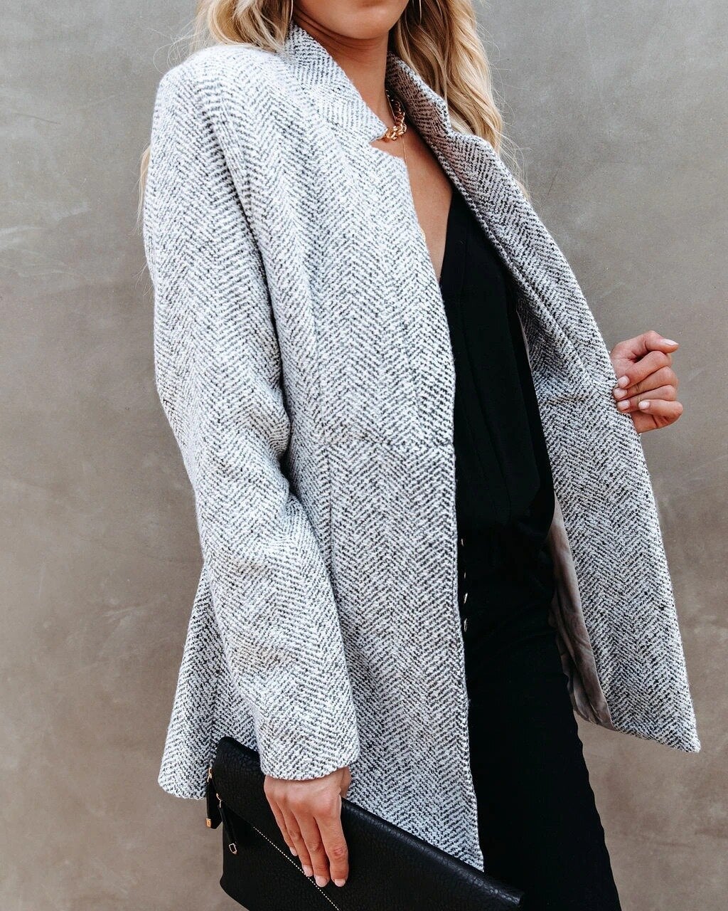 Blazer Long Ouvert Femme