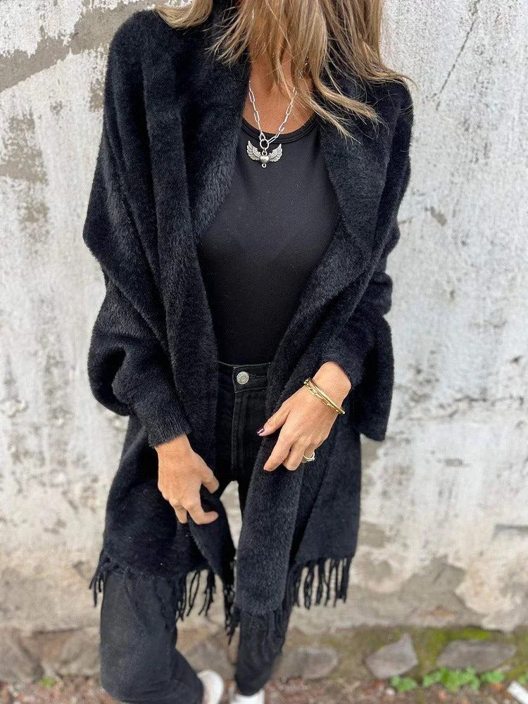 Veste ouvert à franges Femme