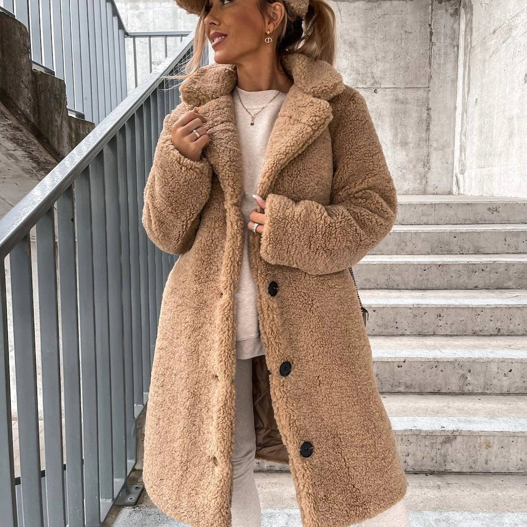 Veste en peluche pour femme