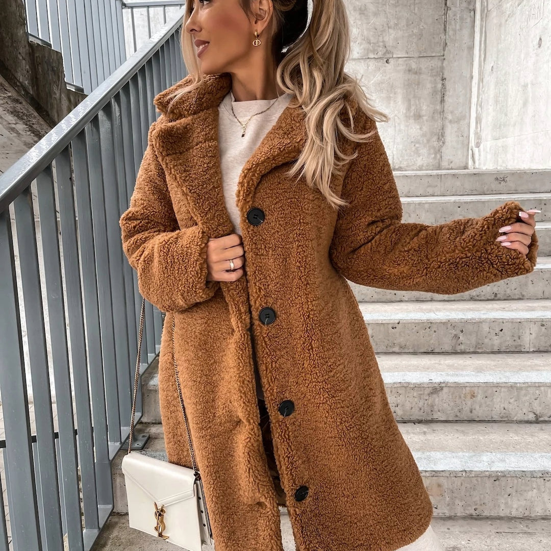 Veste en peluche pour femme