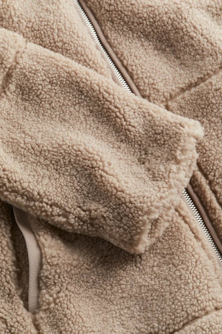 Veste en peluche pour femme