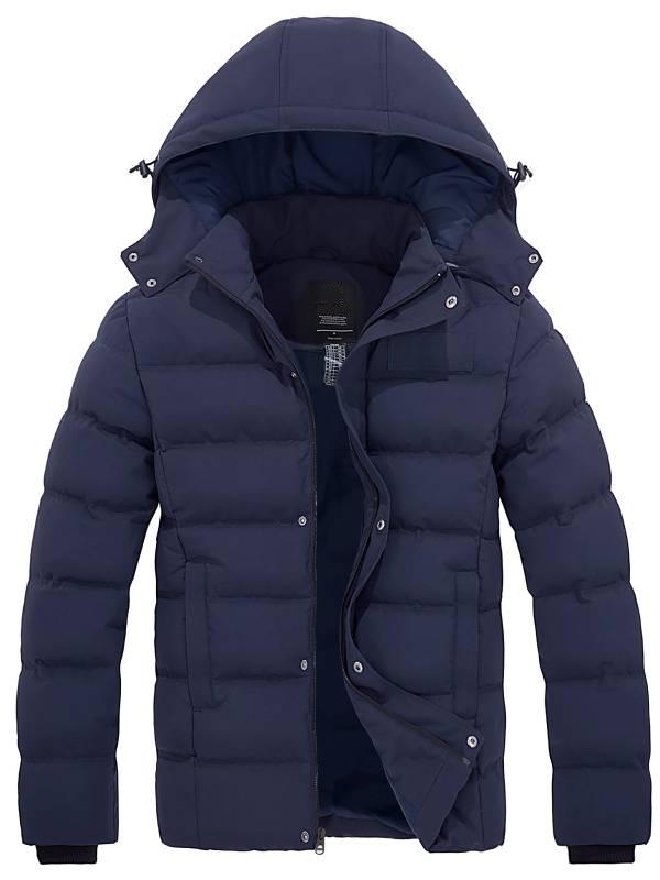 quilted puffer coat with front zip pockets