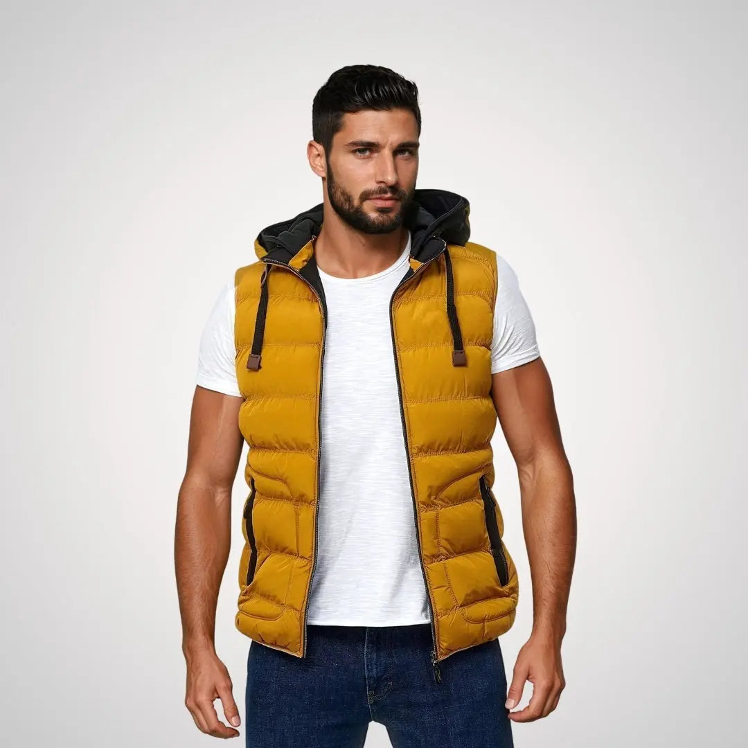  Zip front gilet with secure pockets regular fit men autumn 