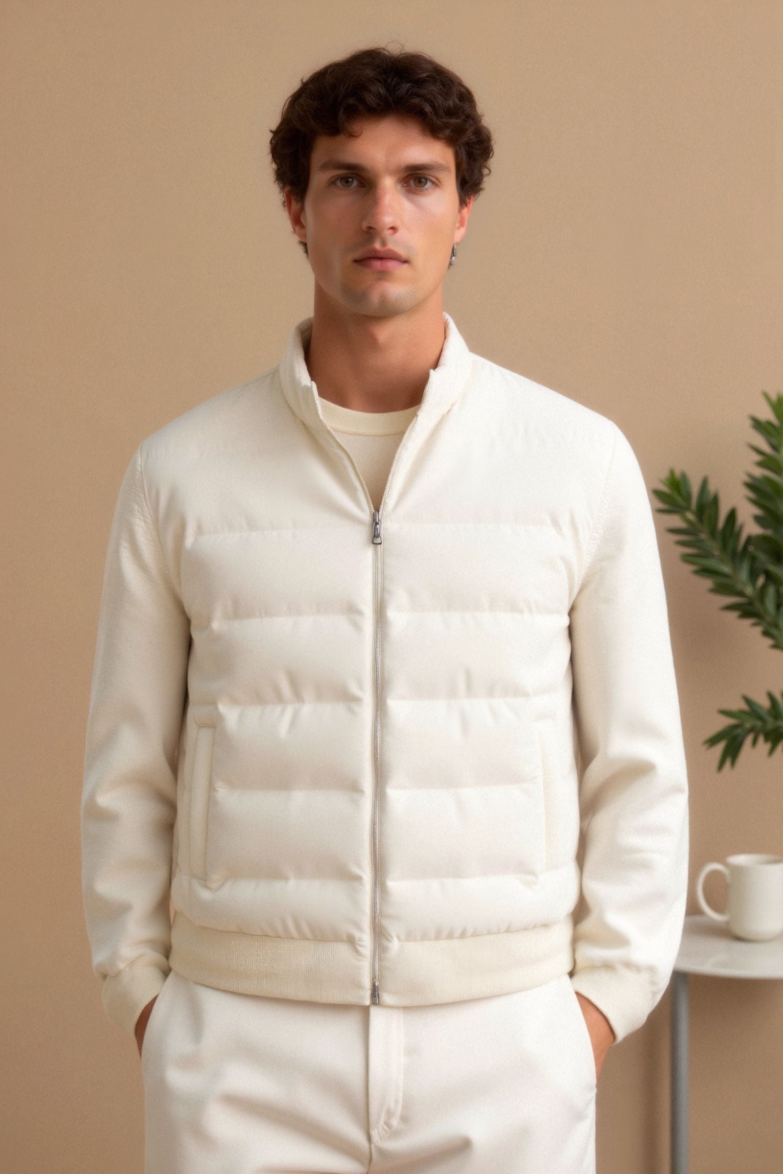 Veste Matelassée à Fermeture Éclair Homme