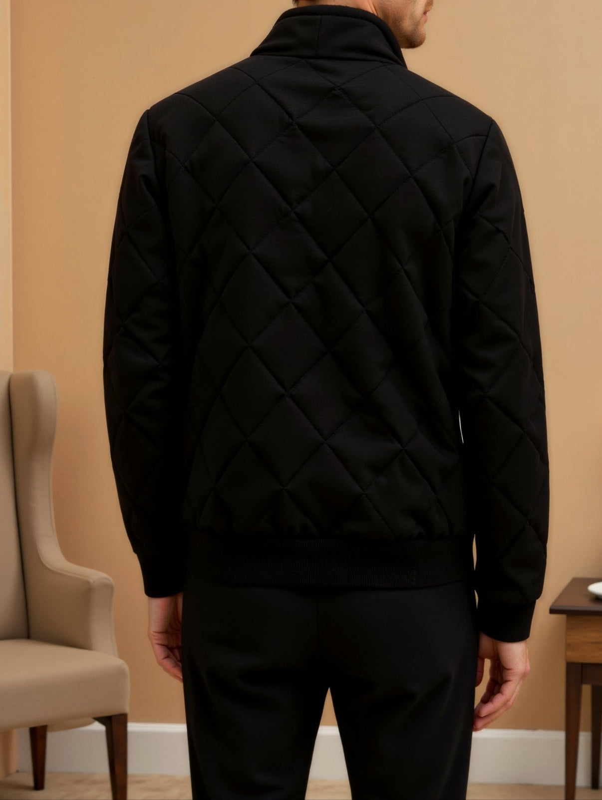 Veste Mélange Matériaux Classique Homme
