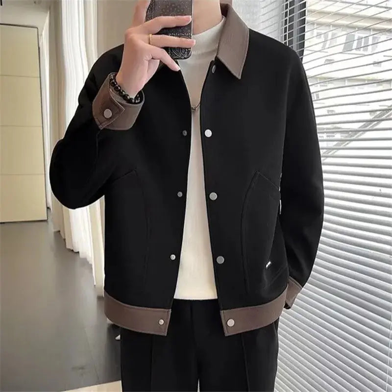 Veste à Boutons Contrastée Homme