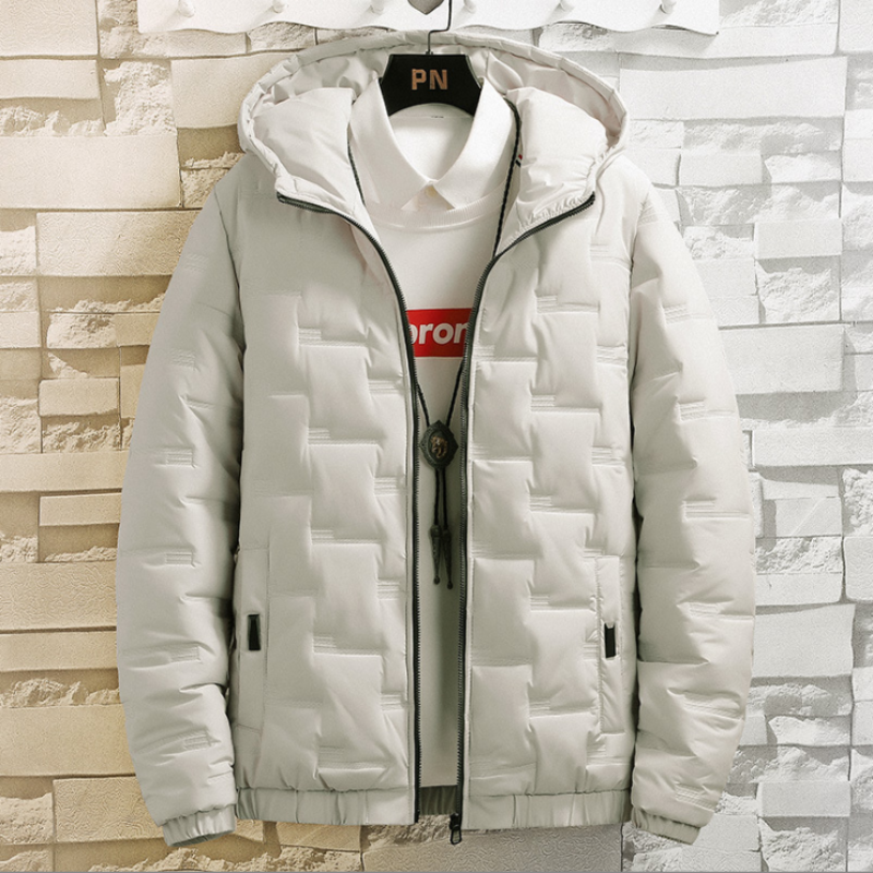 Padded winter jacket with adjustable hood casual fit
