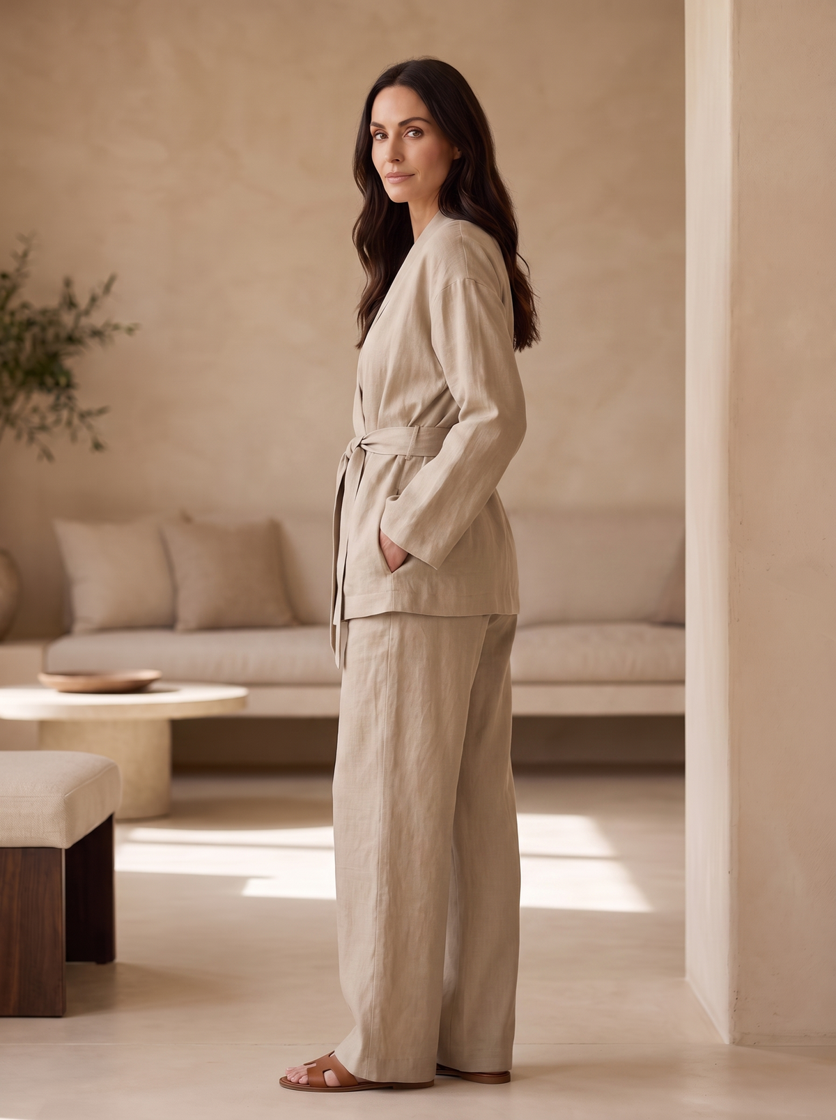 Wide leg trouser set women