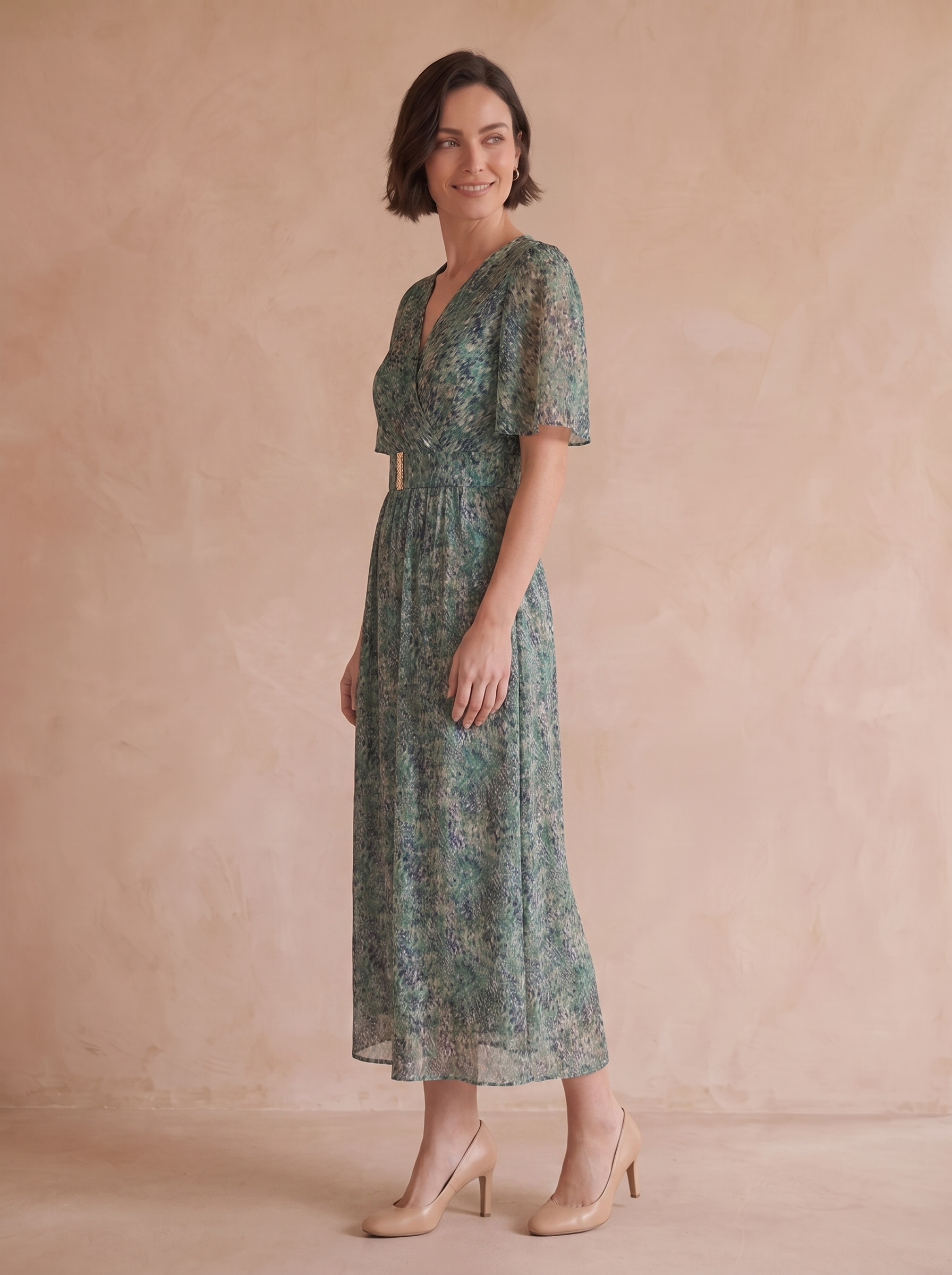 Wrap maxi dress for women