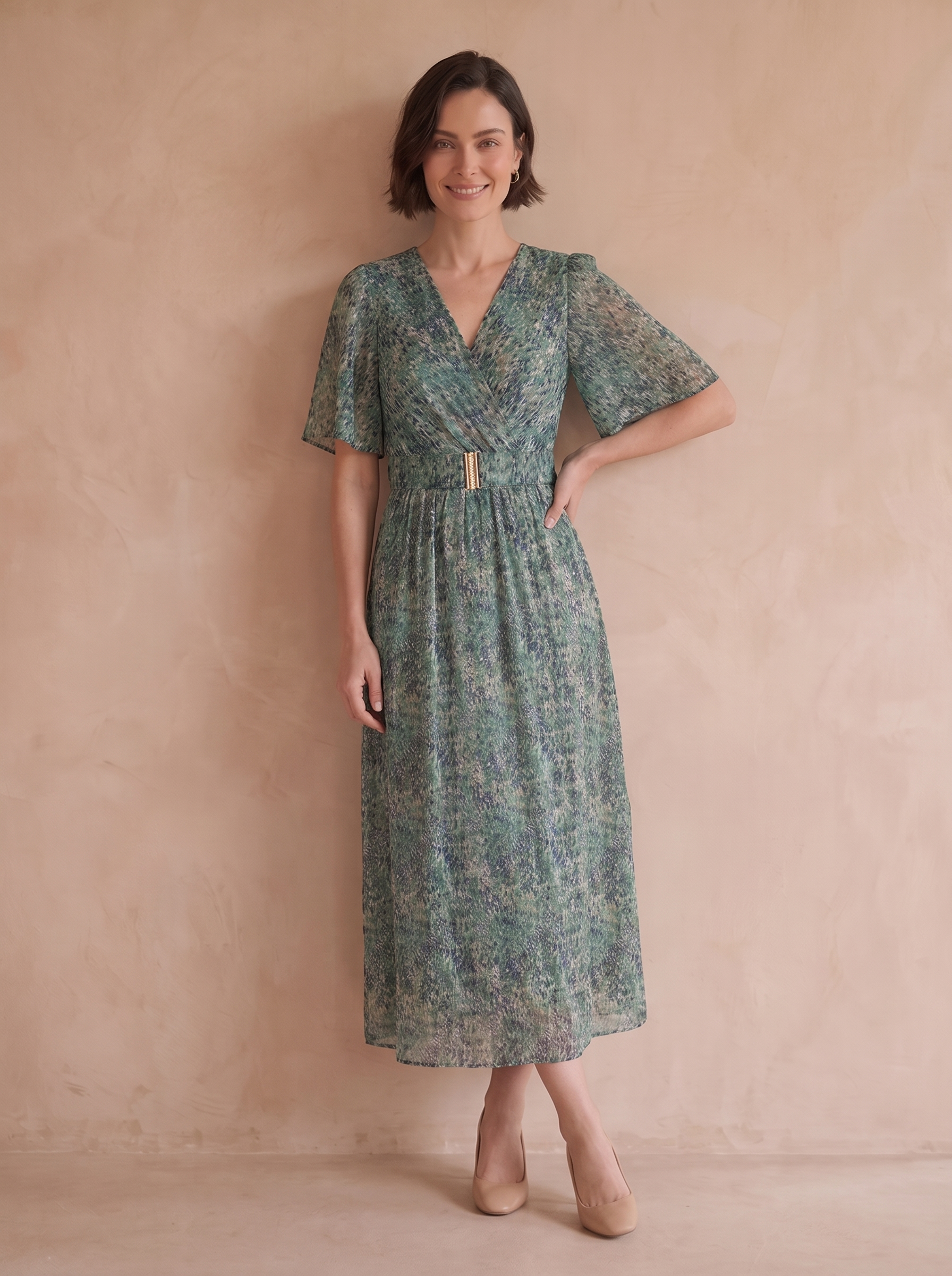 Women's wrap maxi dress