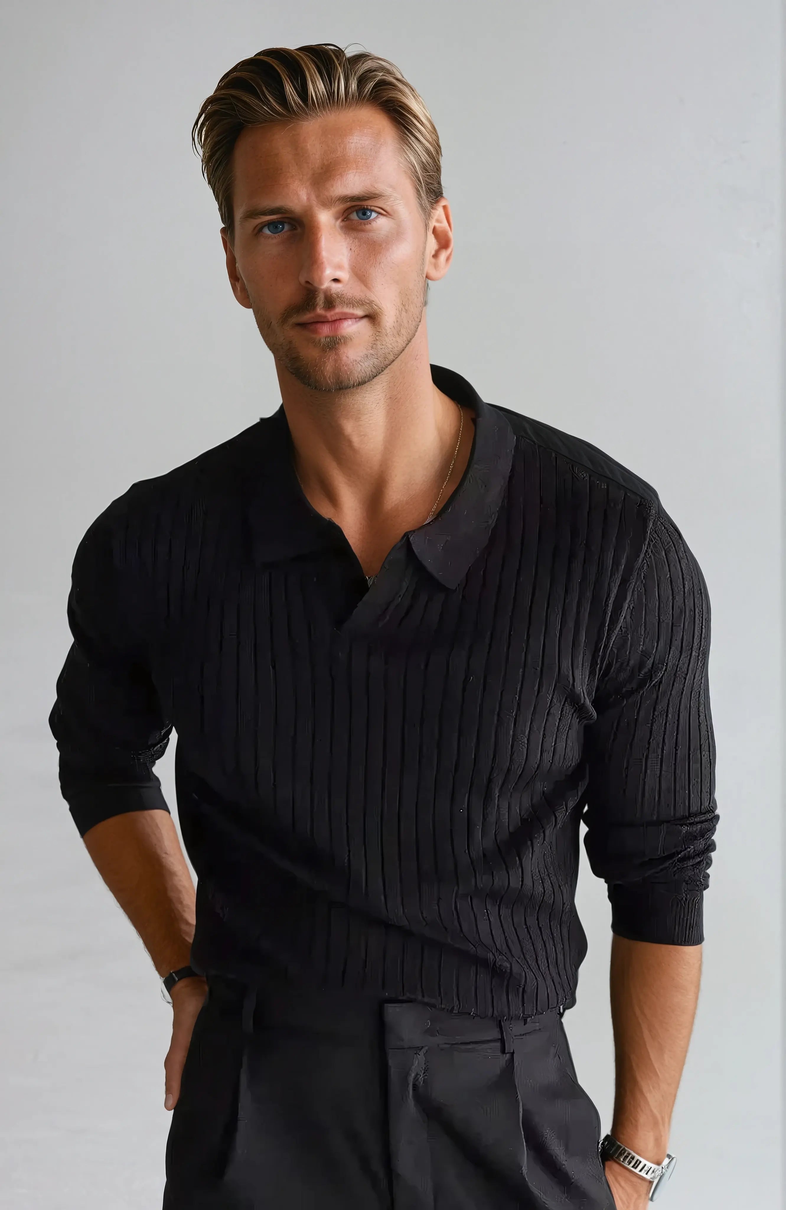 Men's Long Sleeve Polo Shirt