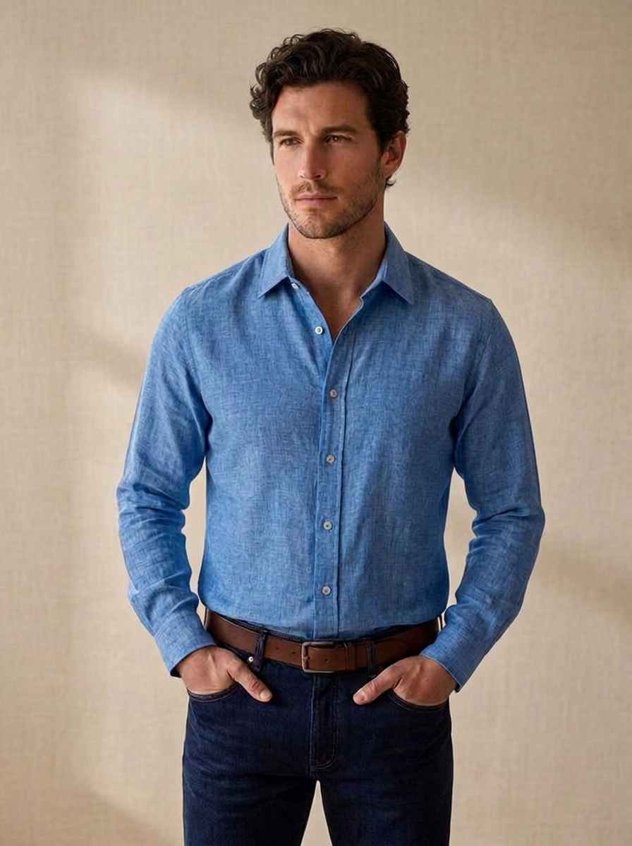 Regular fit button shirt for everyday wear