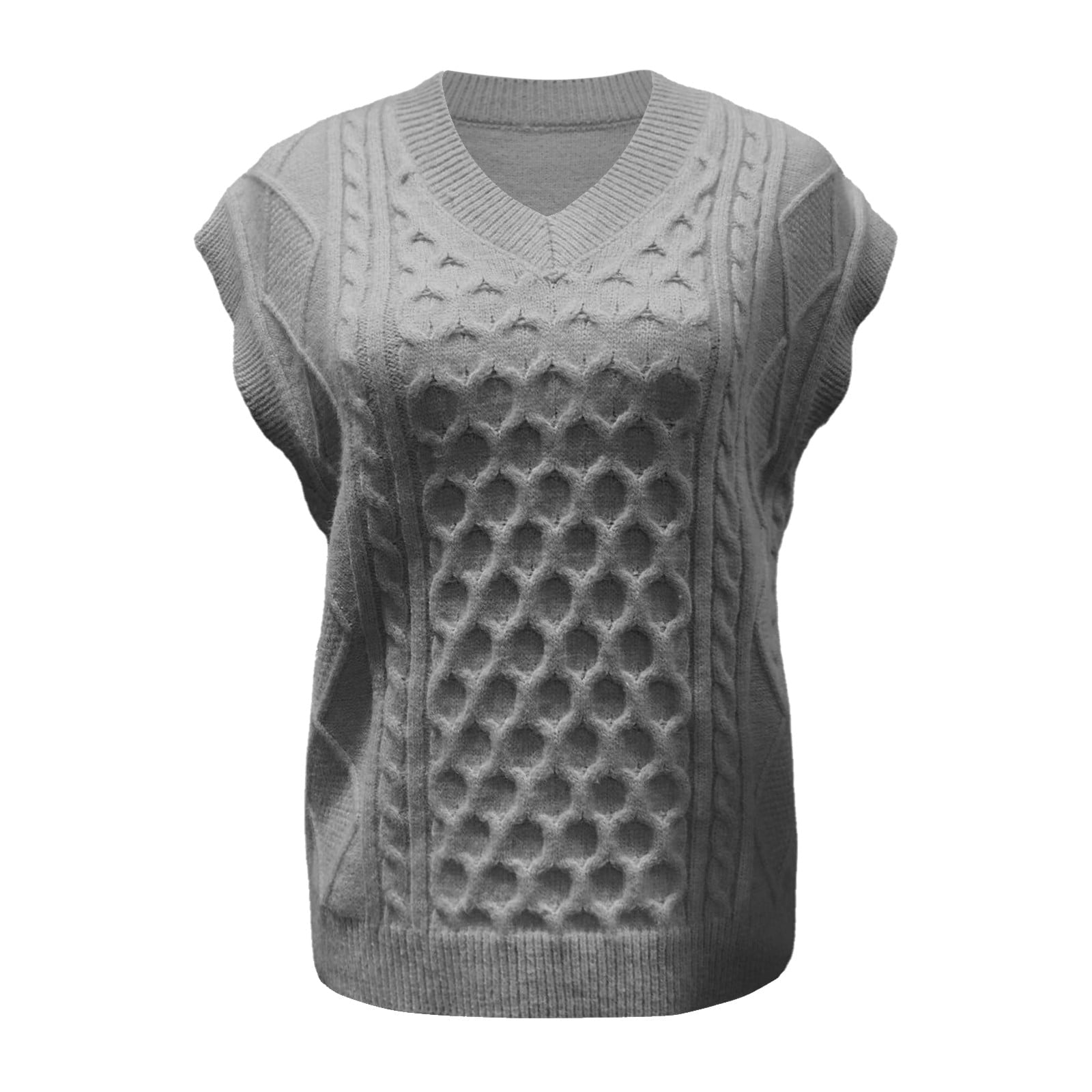 Knitted Cable Vest Women