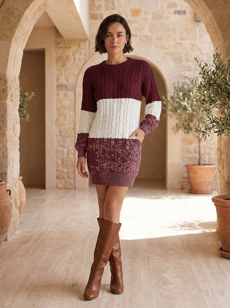 Soft knit dress for work and casual outings