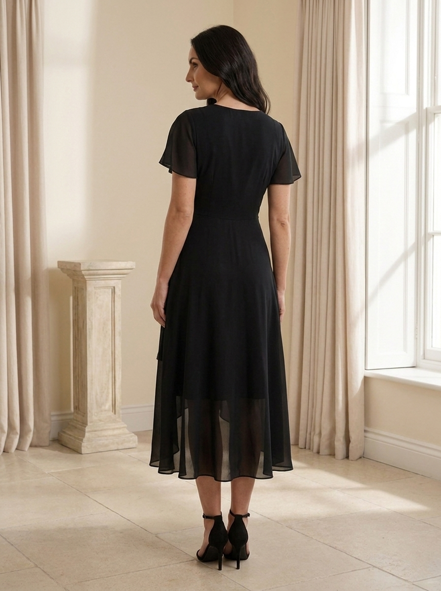Women's V neck dress for evening events