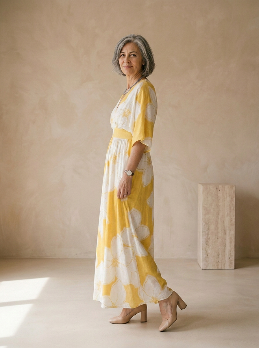 Comfortable floral fitted dress for everyday wear