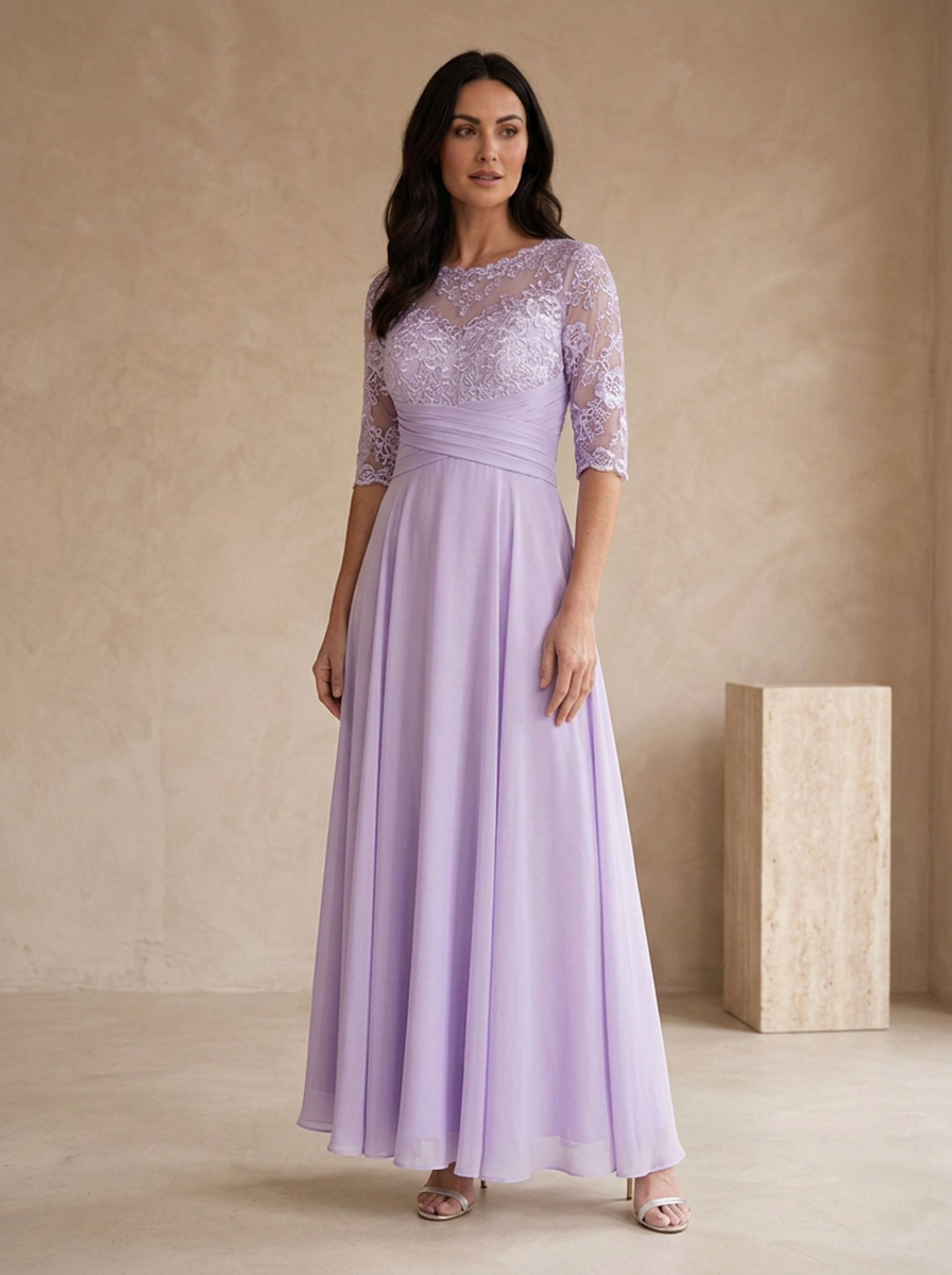 A line dress suitable for weddings and galas