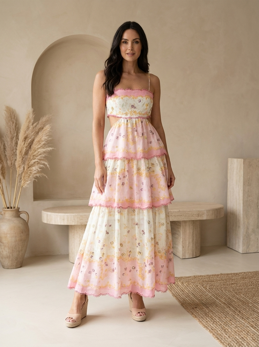 Women's lace detail maxi dress for special occasions