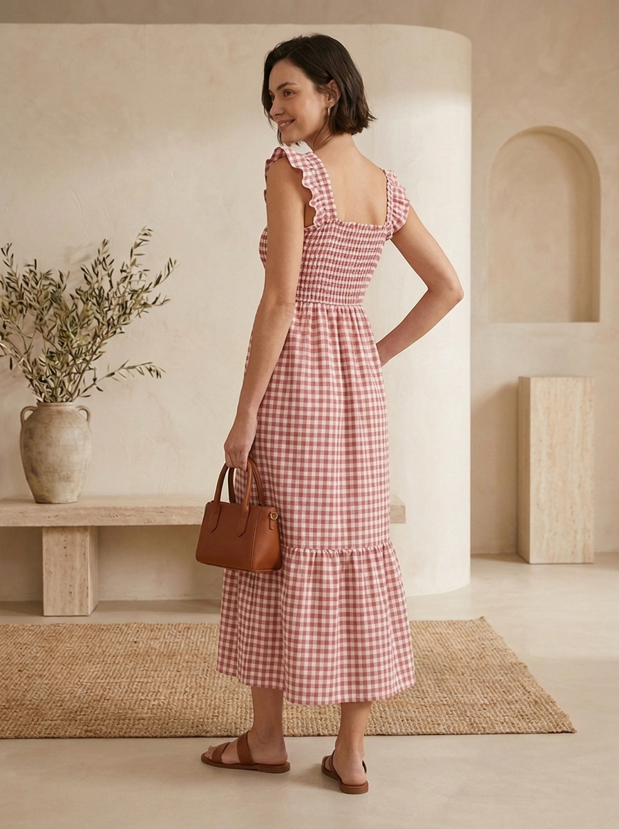 Women's flounce dress for casual styling