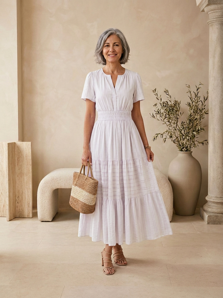 Comfortable linen blend dress for everyday styling