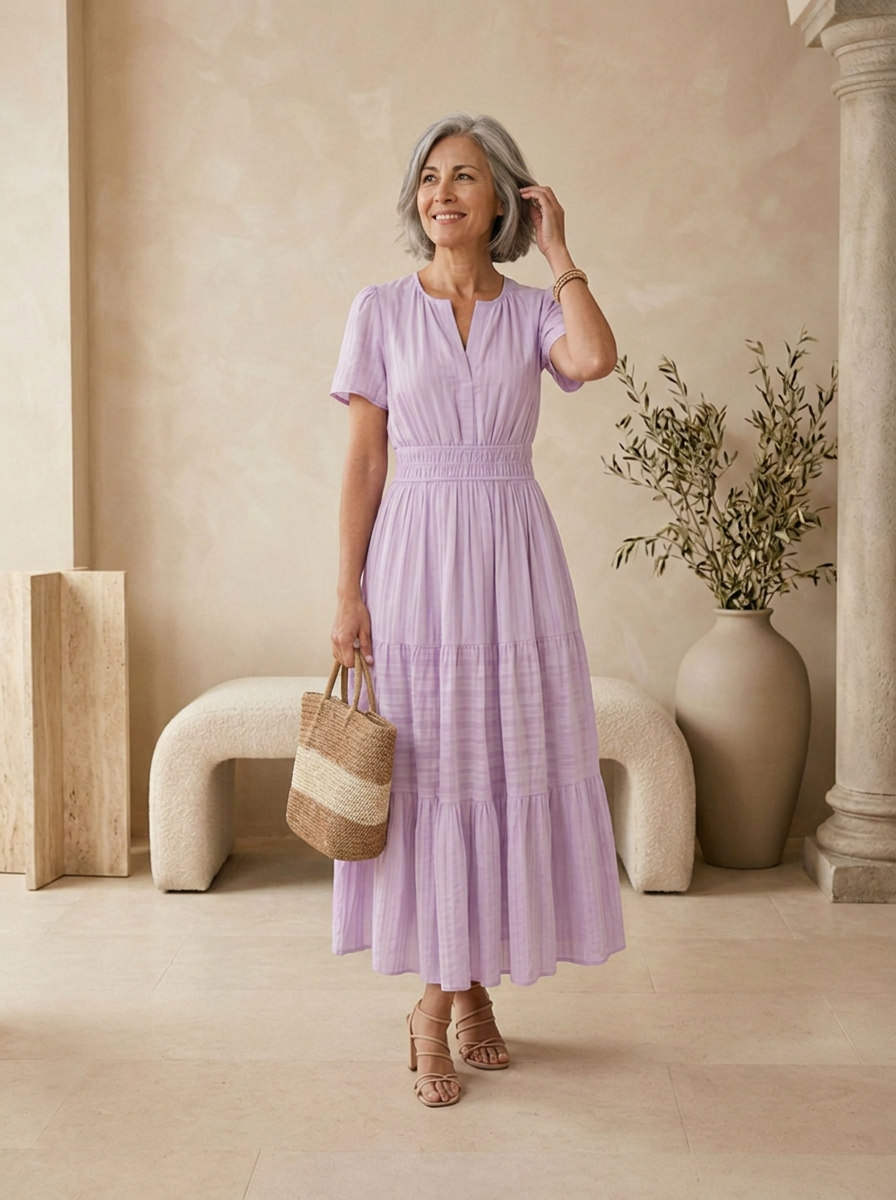 Lightweight V neck mini dress for everyday wear