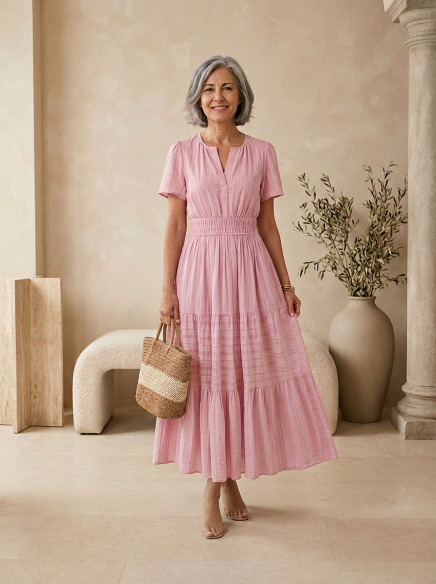 Everyday linen blend mini dress for women