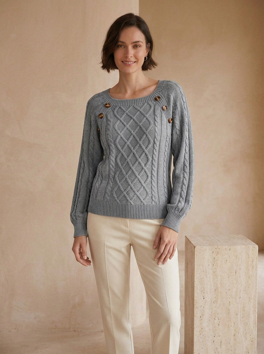 Soft cable knit sweater for everyday comfort