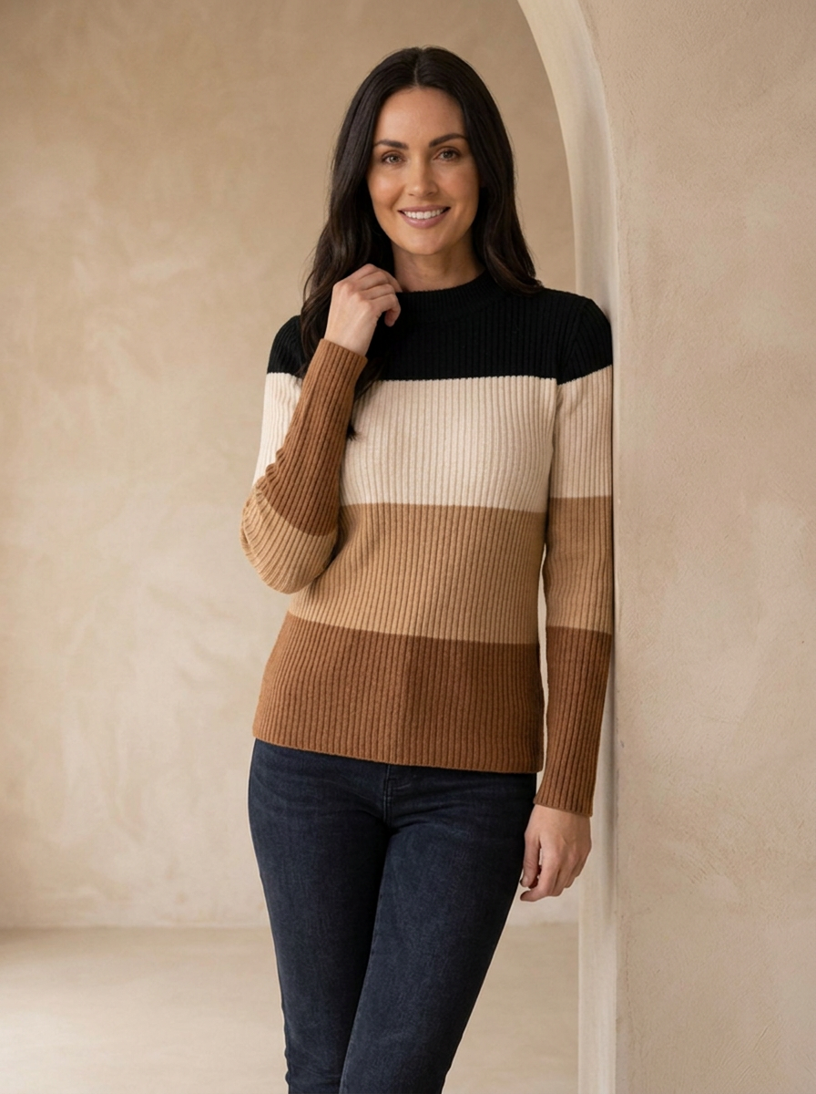 Colour block jumper for everyday wear