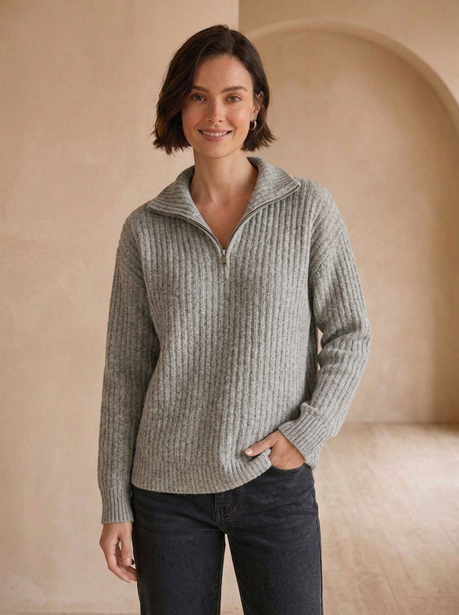 Half zip jumper designed for casual layering