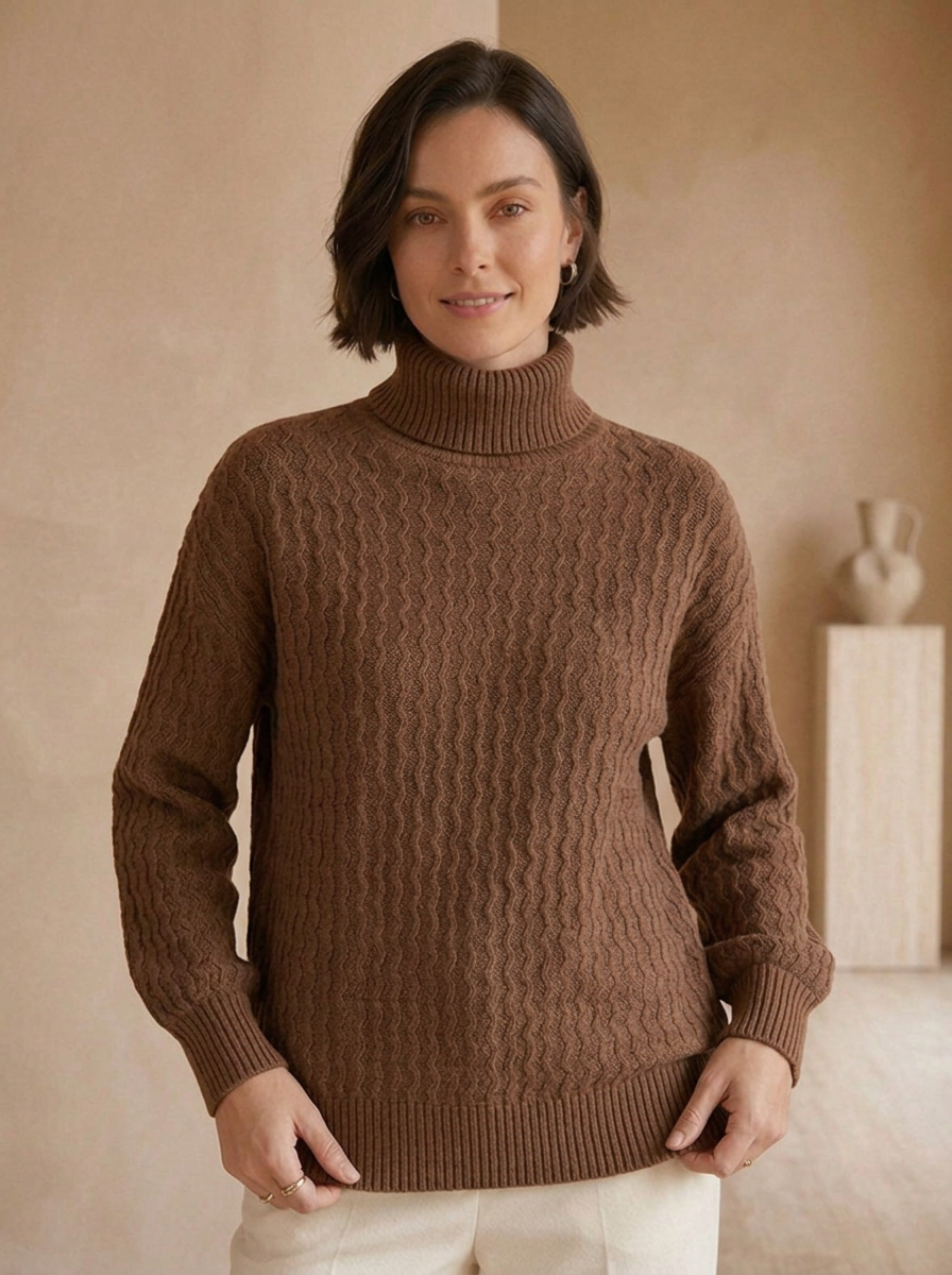 Wool blend jumper designed for seasonal layering