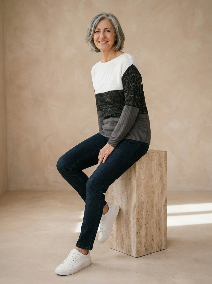 Women's knit jumper for cooler weather