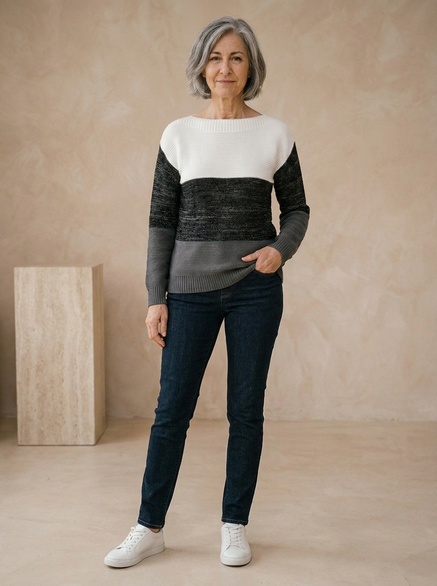 Relaxed fit jumper with a soft wool blend knit
