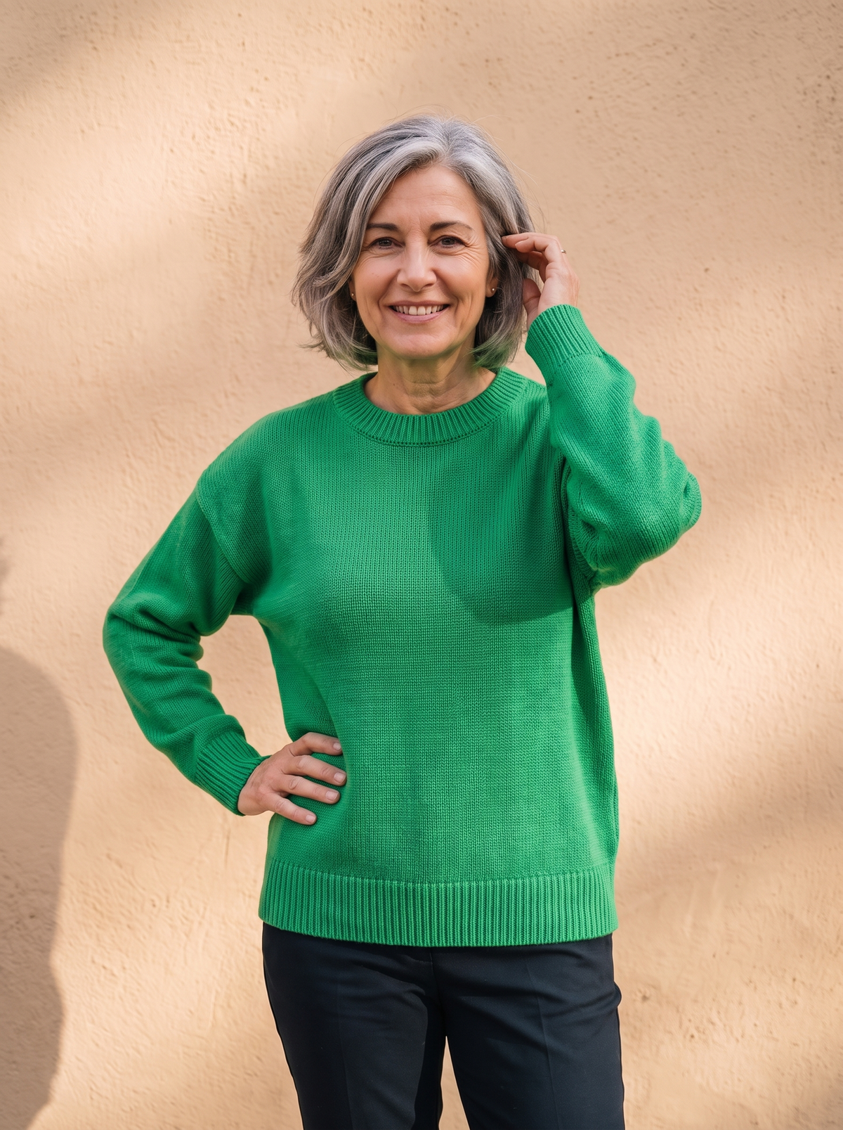 Chunky knitted jumper for women