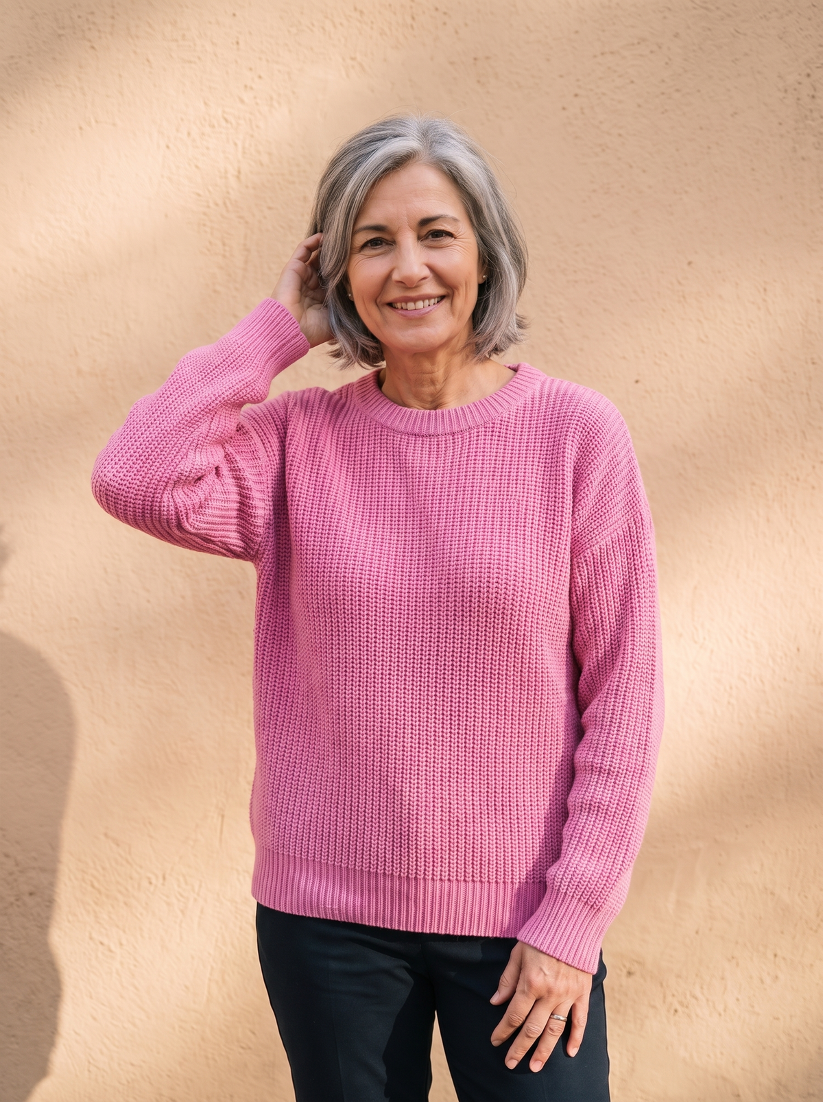 Women's chunky knitted sweater